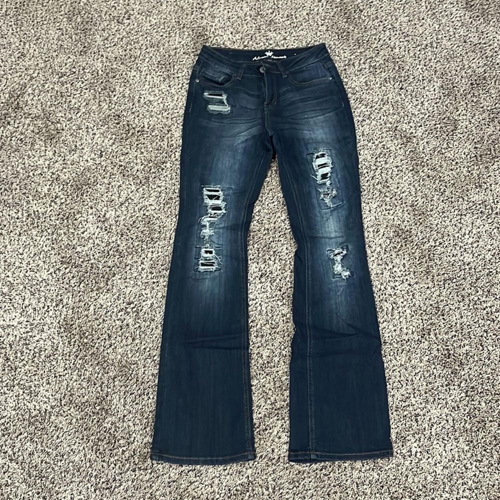 Almost Famous mid rise jeans.